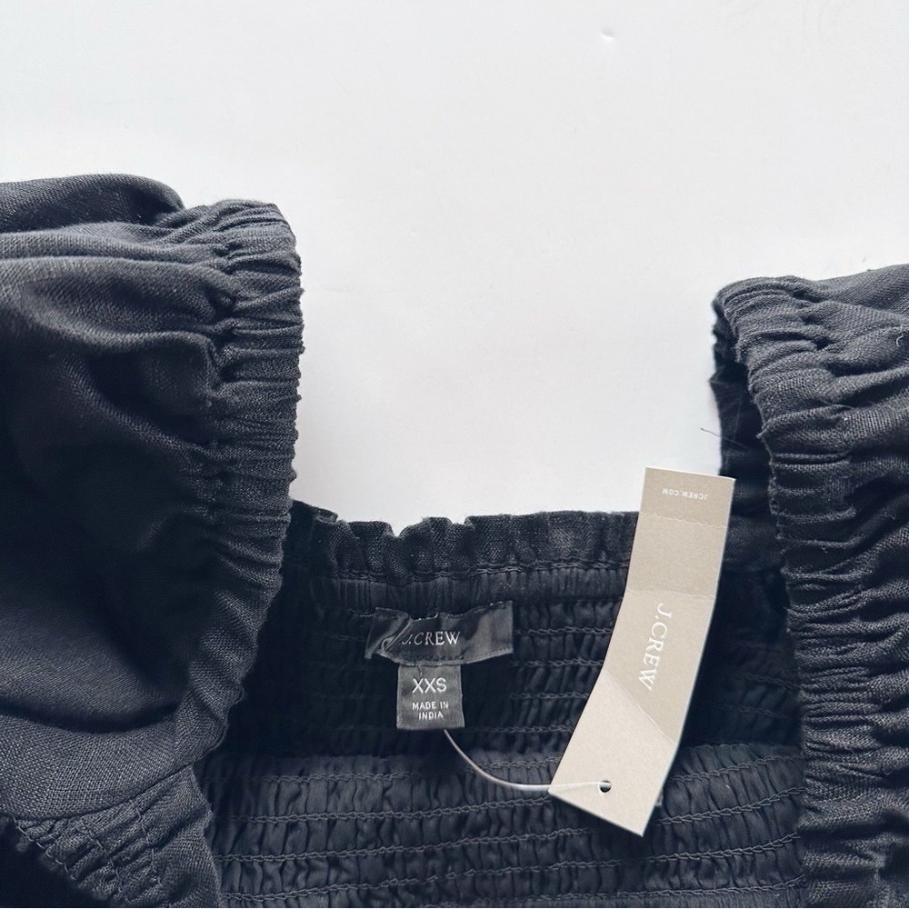 NEW J.Crew Women’s Linen Daydream Midi Dress Black - Picture 12 of 14